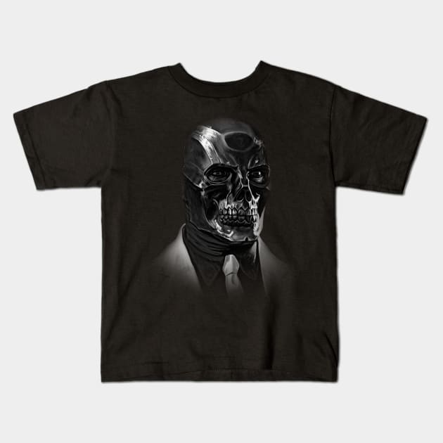 Black Mask DC Kids T-Shirt by Akim